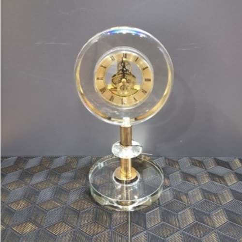 2053-KRİSTAL LÜX MASA SAATİ -FURKAN