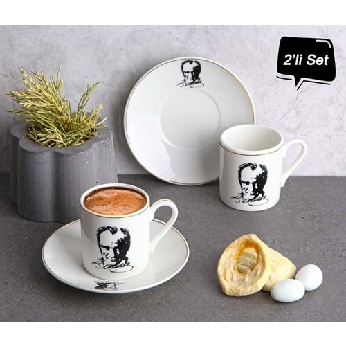 3231-KAHVE FİNCANI 2Lİ PORS -GÖNÜL