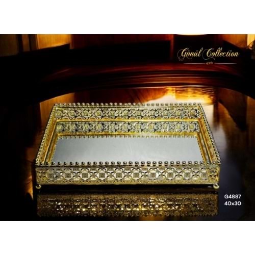 4887 -DEKOR SUNUMLUK DİKT GOLD 40*30 -GÖNÜL