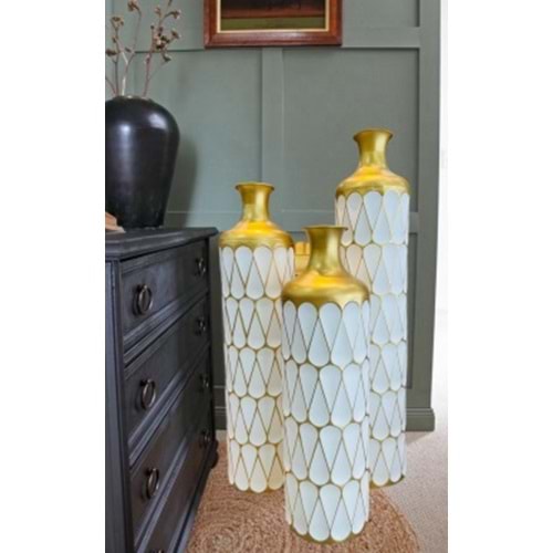 4927-DEKOR VAZO METAL KÇK 52CM -GÖNÜL