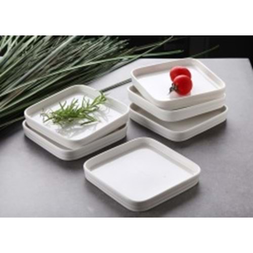 3469-PORS.KARE PASTA TABAK 6 LI 14CM -GÖNÜL