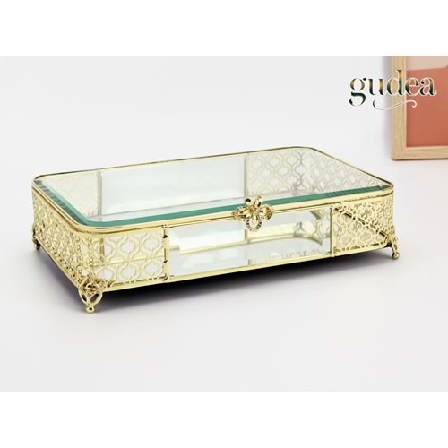 ERN.34.A -CAM ÇİKOLATALIK SANDIK GOLD -GÜVEN