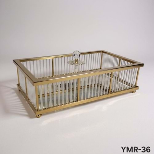 YMR.36.A -CAM ÇİKOLATALIK SANDIK GOLD -GÜVEN