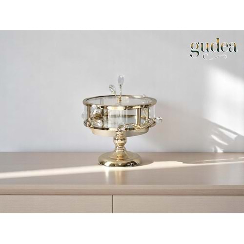 YMR.55.A -CAM ÇİKOLATALIK AYAKLI GOLD -GÜVEN