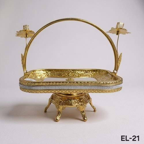 EL.21.A -DEKOR ŞEKERLİK SAPLI GOLD -GÜVEN