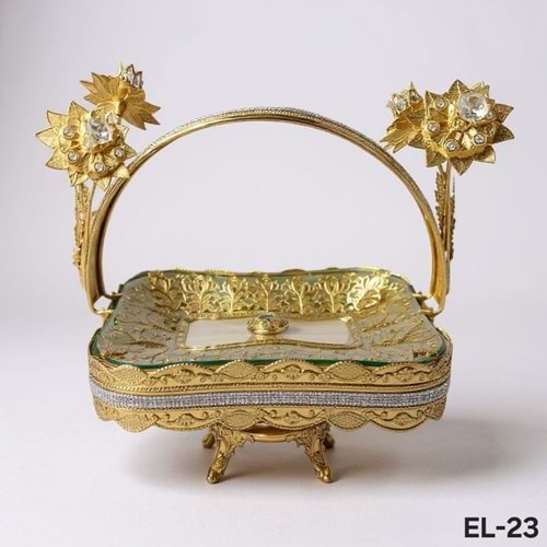 EL.23 -DEKOR ŞEKERLİK SAPLI GOLD -GÜVEN