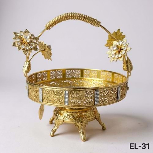 EL.31 -DEKOR ŞEKERLİK SAPLI GOLD -GÜVEN