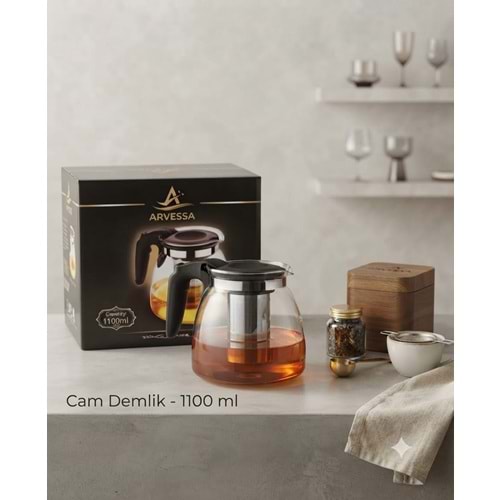 1099 -CAM DEMLİK 1100ML -ARVESSA