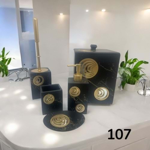 107-BANYO TK.SİYAH AYNALI -İNCİ