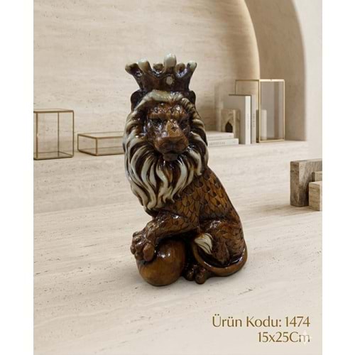 1474.KH -BİBLO ASLAN TOPLU KAHVE -İNCİ