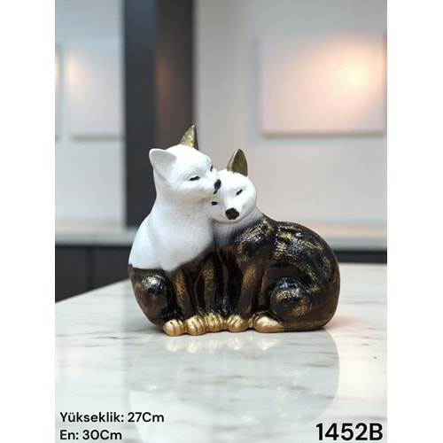 1451.SB -BİBLO KEDİ İKİLİ SYH.BYZ -İNCİ