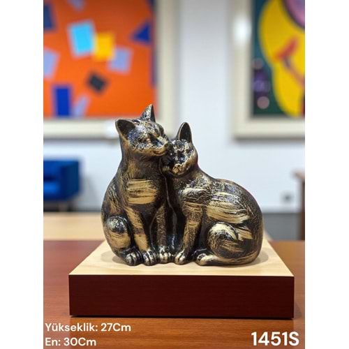 1451.ES -BİBLO KEDİ İKİLİ ESKİTME -İNCİ