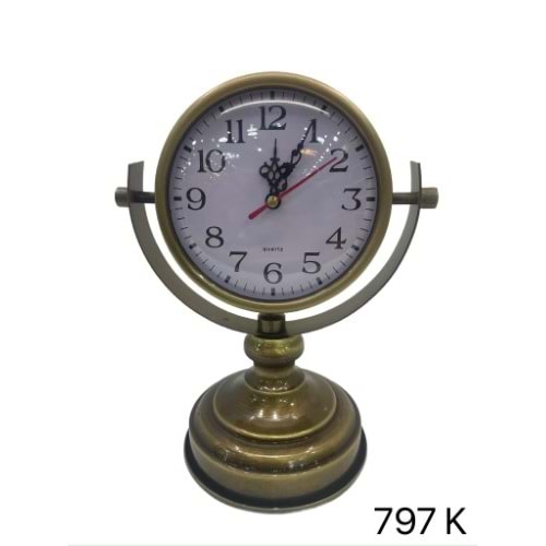 797-MASA SAATİ MTL.GOLD DÜNYA -İNCİ