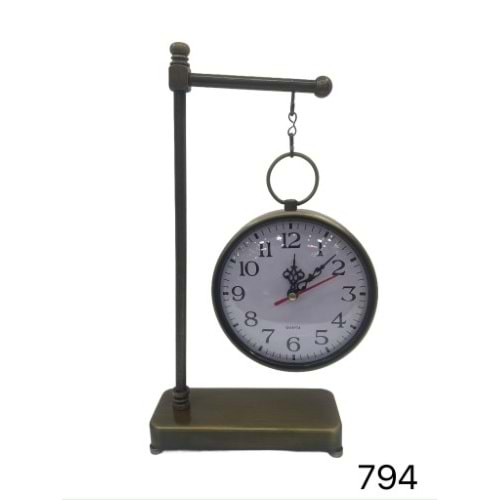 794-MASA SAATİ METAL GOLD KAİDELİ -İNCİ