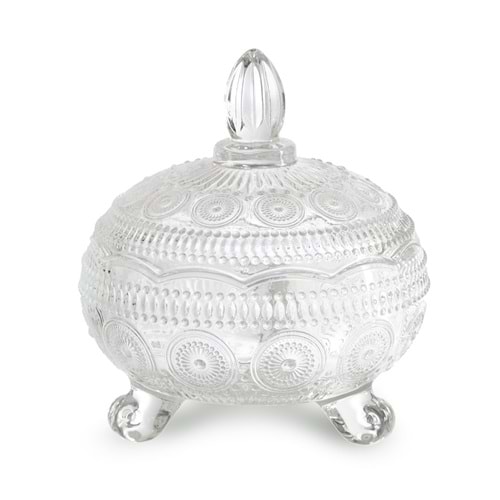 TG1074.B -CAM ŞEKERLİK 12CM -İPEK