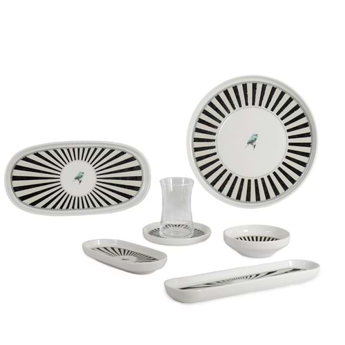 1355 -KAHVALTI TK.YUVR.DESENLİ LARKIN -İPEK