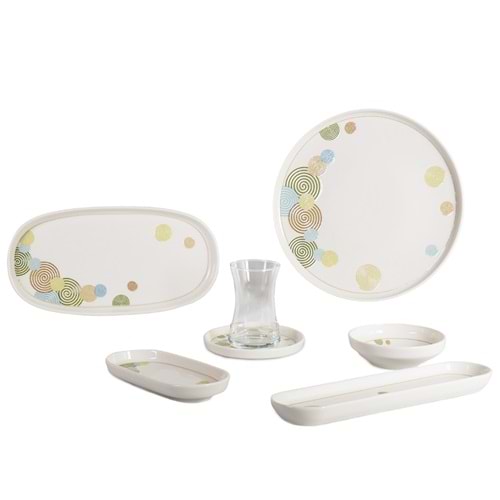 1360 -KAHVALTI TK.YUVR.DESENLİ HELEZON -İPEK