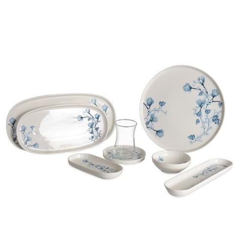 1377 -KAHVALTI TK.YUVR.DESENLİ ANEMON -İPEK