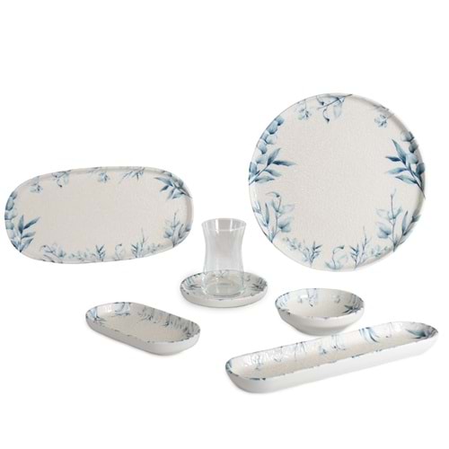 1396 -KAHVALTI TK.YUVR.DESENLİ BLUETTA -İPEK