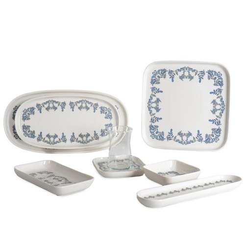 1025 -KAHVALTI TK.KARE DESENLİ DAFINA -İPEK