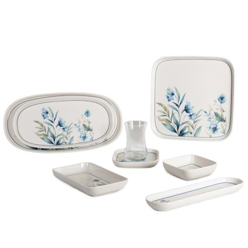 1028 -KAHVALTI TK.KARE DESENLİ BEREN -İPEK