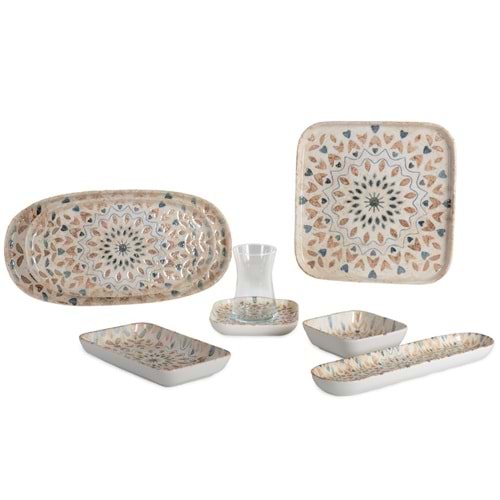 1032 -KAHVALTI TK.KARE DESENLİ MORIA -İPEK