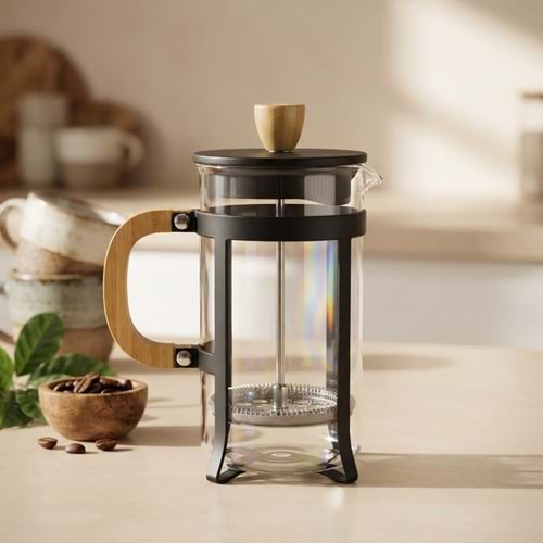 FRN.101 -FRENCHPRESS 600 ML SİYAH -KOSOVA