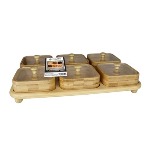 PBT.692-BAMBU ÇEREZLİK 6LI KARE -PABLİTO