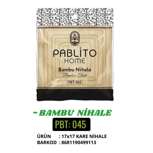 PBT.045 -KARE AHŞAP NİHALE -PABLİTO