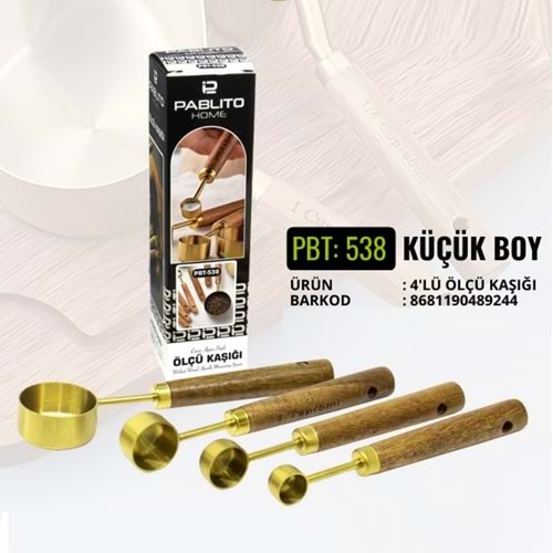 PBT.538 -ÖLÇEK KAŞIK 4 LÜ KÇK. -PABLİTO