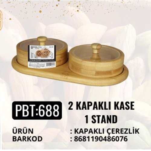 PBT.688-BAMBU ÇEREZLİK 2Lİ KAPAKLI YUVR -PABLİTO