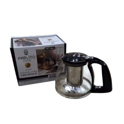 PBT.844-CAM DEMLİK SÜZGEÇLİ 900 ML -PABLİTO
