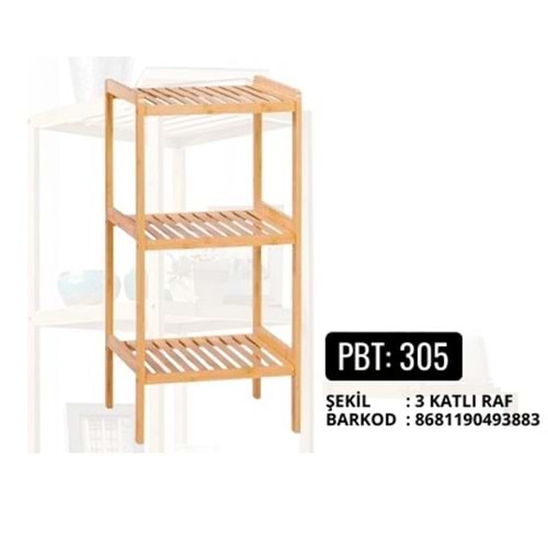 PBT.305-AHŞAP ÇITALI RAF 3KATLI -PABLİTO