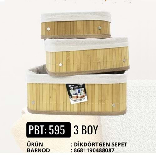 PBT.595-BAMBU SEPET 3LÜ DİKD -PABLİTO