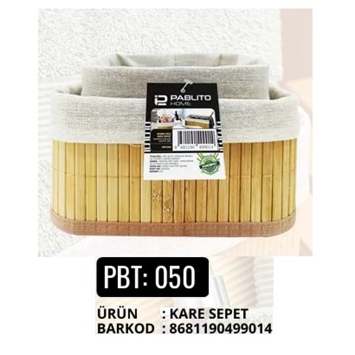 PBT.050-BAMBU SEPET 2Lİ KARE -PABLİTO