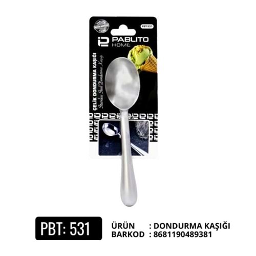 PBT.531-İNOX DONDURMA KAŞIK -PABLİTO