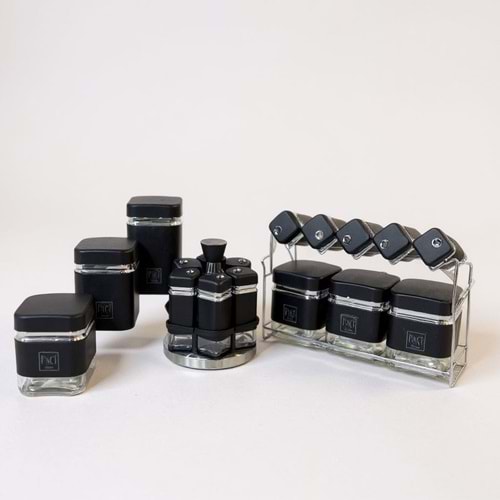 BAHARAT 17 PRÇ MTL/CAM KARE SİYAH.GM-PAÇİ