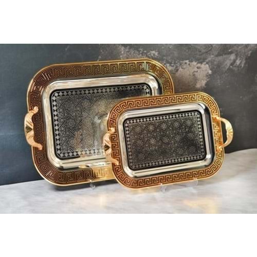 BLRV.011 -GÜMÜŞ/GOLD TEPSİ 2 Lİ -PAÇİ