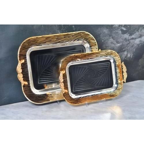 BLRV.013 -GÜMÜŞ/GOLD TEPSİ 2 Lİ -PAÇİ