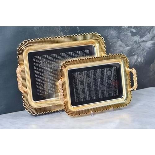 BLRV.021 -GÜMÜŞ/GOLD TEPSİ 2 Lİ -PAÇİ