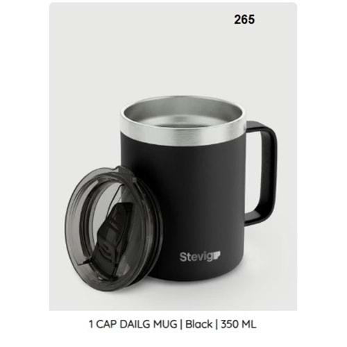 ST.265 -CAFE MUG TERMOS ÇLK 350 ML -STEVİG