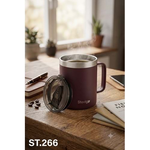 ST.266 -CAFE MUG TERMOS ÇLK 350 ML -STEVİG