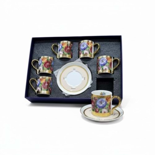 SP10010 -KAHVE FİNCAN TK.GÜL DESEN -SANTRAL