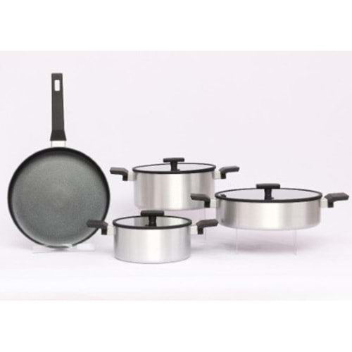 TENC.SET 7 PR. MARBLE SILVER -SNT