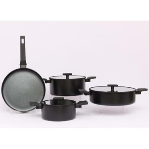 TENC.SET 7 PR. MARBLE BLACK -SNT