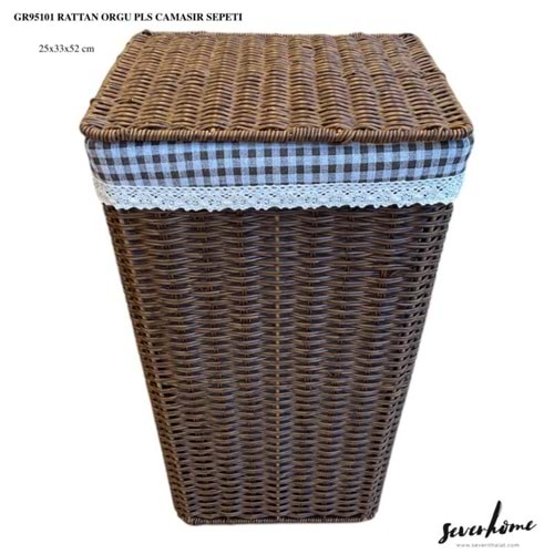 95101-RATTAN ÖRGÜ KİRLİ SEPET TEKLİ -SEVER
