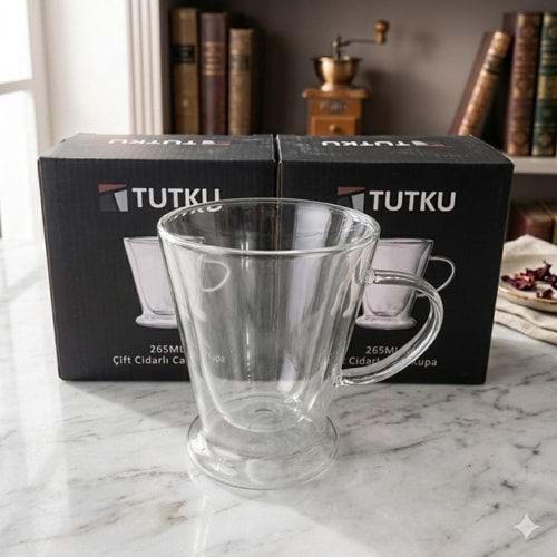 KT.017-CAM KUPA ÇİFT CİDARLI -TUTKU