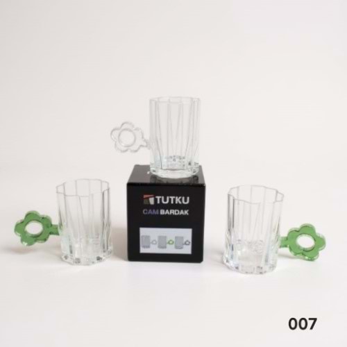 JSM.007 -CAM KUPA RENKLİ KULPLU -TUTKU