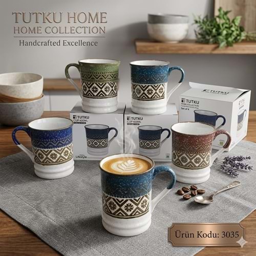 3035 -KUPA PORS.DESENLİ 400ML -TUTKU