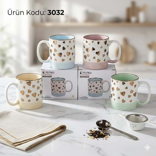 3032 -KUPA PORS.DESENLİ 330ML -TUTKU